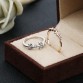 2018 Rose Gold Silver Color Cubic Zircon Leaf Design Wedding Engagement Ring For Women Ladies Bijoux Jewelry Gifts Mujer Anillos