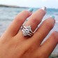 2018 Wedding Crystal Silver Color Rings Design Engagement Cubic Zircon Ring Fashion Bijoux For Women Ladies Jewelry Gifts