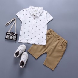 2019 Summer new Clothing Sets boy Cotton casual children's wear Baby Boys T-shirt+ Shorts Pants 2 Pcs Clothes Sets