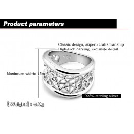 925 sterling silver ring women's mesh design solid silver rings lady popular jewelry silver ring Valentine's Day present bijoux