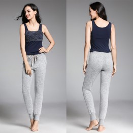 Autumn and winter models women modal knit cotton pajamas large size closure home pants can be worn casual pants