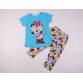 Baby girl's clothing sets sky blue t shirt +pants casual tracksuits kids sports clothes summer wear hot girls outfits