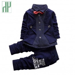 Children clothes girls formal gentleman suit kids dresses for boys costume Bow toddler boys clothes set birthday dress wear