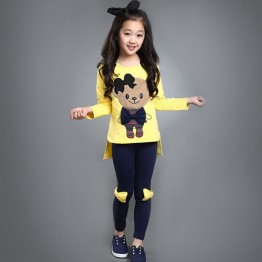 Children's Wear Autumn  Sports Set Spring Long Sleeved Coat+ Leisure Pants  Baby Girl Clothes 3-10 Ages Teenage Girls Clothing