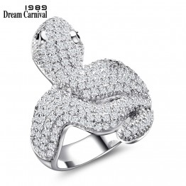 DreamCarnival 1989 Trending Styles Tiger Ring For Ladies Clear CZ Stone Banquet dinner gift Unique jewelry design D527SJ09247R