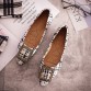 Fashion Boat Shoes Women Pointed toe Office Ladies Flat Footwear Elegant Women's Flats Luxury Brand Plus Size 10 A057