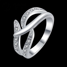 Female jewelry silver plated wedding rings Engagement jewelry bague femme Classic Never fade Original designs ladies rings