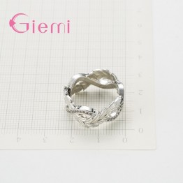 Giemi New Solid 925 Sterling Silver Finger Rings Irregular Special Shape Design Cubic Zirconia Jewelry For Women Ladies Party