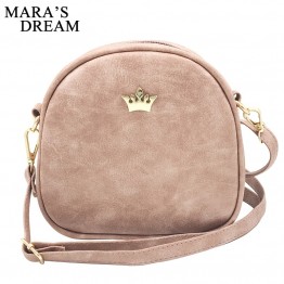 Mara's Dream 2018 Fashion Women Handbag Messenger Bags PU Leather Shoulder Bag Lady Crossbody Mini Bag Female Crown Evening Bags