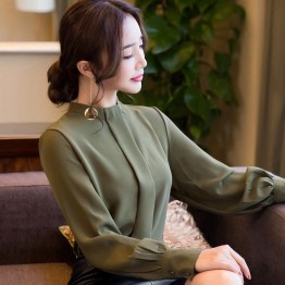 New Autumn Spring Tops Women Fashion Ladies Long Sleeve Shirts Casual Chiffon Blouse 2018 Work Wear Office Blusas Femininas 