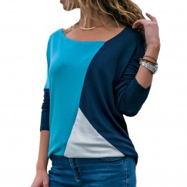 Rogi Autumn Long Sleeve Blouse Women 2019 Casual Skew Collar Patchwork Shirt Slim Office Lady Blouses Basic Tops Tee Blusas 2XL