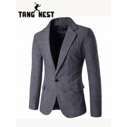 TANGNEST New Arrival Blazer Masculino Slim Fit Casual Single Button Men Blazers Hot Sale Comfortable Men Blazer 3 Colors MWX383