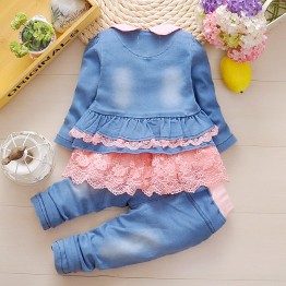 Toddler Girl clothes 2019 New spring Autumn wear baby cowboy clothing sets 3pcs Kids baby cowboy suit children clothing sets