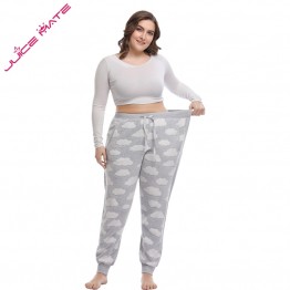 Women Big Size 3XL - 5XL Pajama Pants Legging Track Pants Women Home Clothing of Large Size Full Trousers Pyjama Pants For Women
